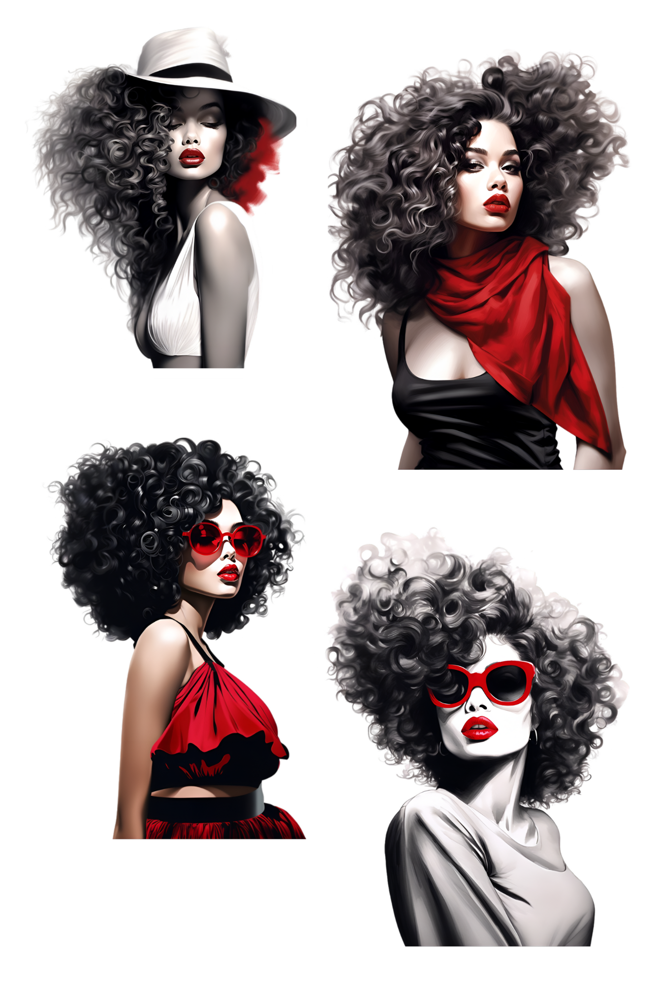Black & White Fashion Munecas