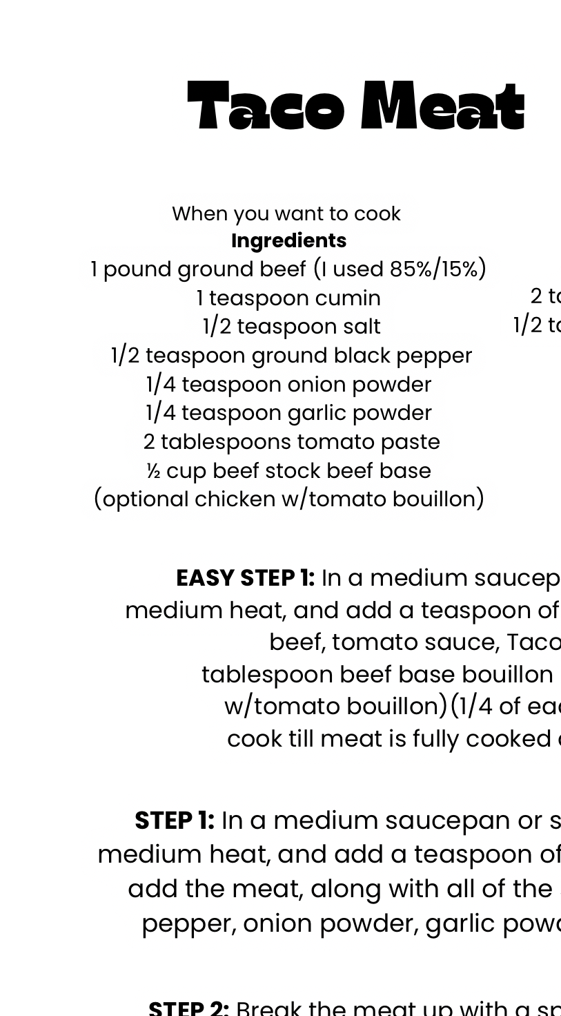 Taco meat & Rice Recipe