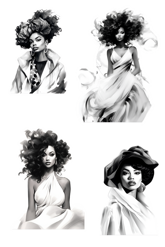 Black & White Fashion Munecas
